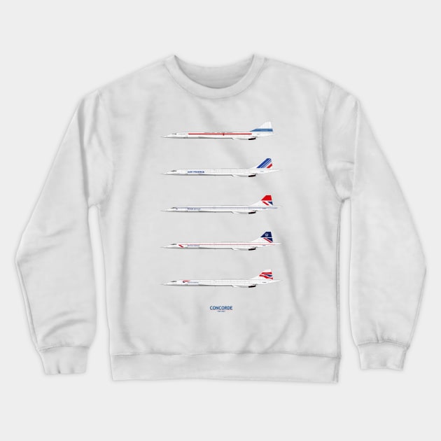 Concorde 1969 To 2003 Crewneck Sweatshirt by SteveHClark